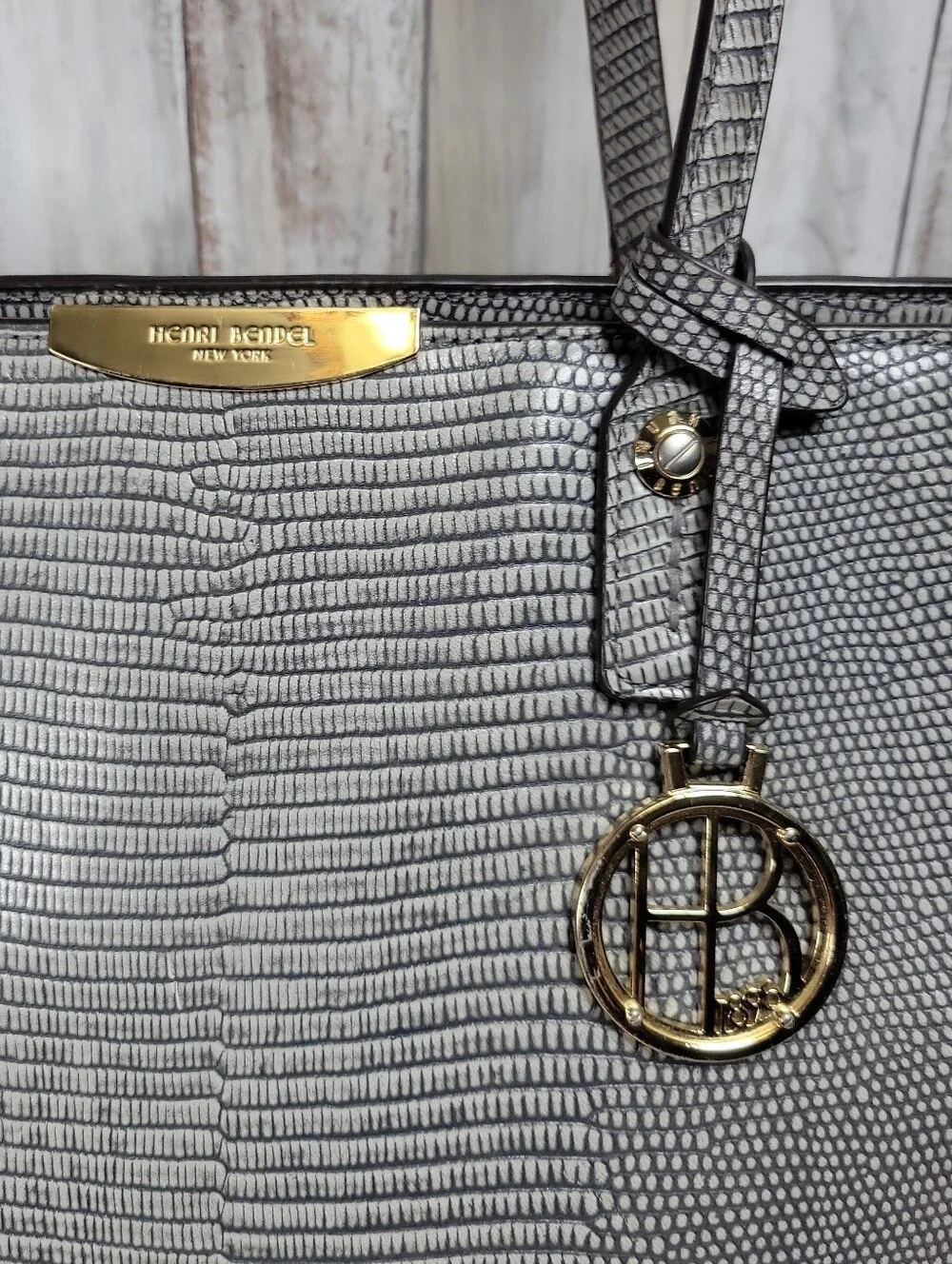 henri bendel Lizard-embossed Tote - Picture 4 of 10
